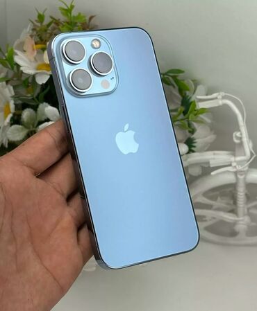 Apple iPhone: IPhone 13 Pro, Б/у, 128 ГБ, Blue Titanium, Зарядное устройство, Защитное стекло, Чехол, 79 %