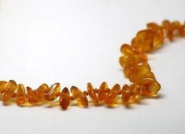 Ogrlice: Vintage Baltički ćilibar Baby Line Chips ogrlica boje meda — 9