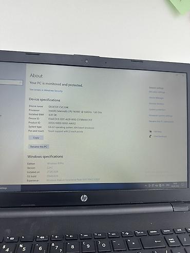 HP: HP noutbuk Texniki xüsusiyyətlər: - Ekran: 15.6" - Prosessor: Intel — 3