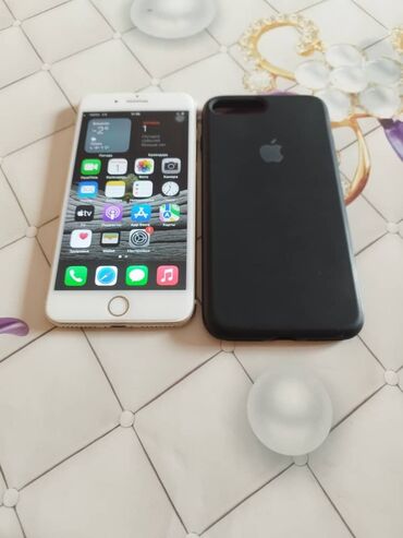 apple 6 plus: IPhone 7 Plus, Б/у, 32 ГБ, Желтый, Защитное стекло, Чехол, 100 %