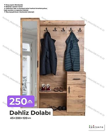 Ev və bağ: Dəhliz dolabı – 45×200×120 sm - Material: 18 mm laminat - Rəng — 1