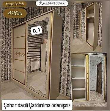 Ev üçün mebel: Kupe Dolab – G_1 modeli - Ölçü: 200×160×60 sm - Qiymət: 420₼ - Şəhər — 1