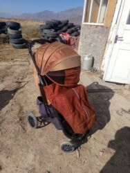 спортивный костюм на девочку: Балдар арабасы, түсү - Күрөң, Колдонулган