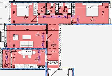 Продажа квартир: 3 комнаты, 90 м², Элитка, 2 этаж, ПСО (под самоотделку) — 2