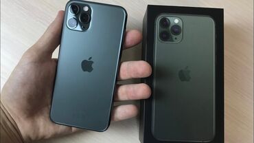 телефон кнопочный бишкек: IPhone 11 Pro, Б/у, 256 ГБ, Matte Midnight Green, Коробка, 77 %