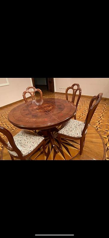 Digər mebel: Rumiİtalya istehsalı masa dəsti 4stulla, masa açılır. Satılır 1200₼ — 1