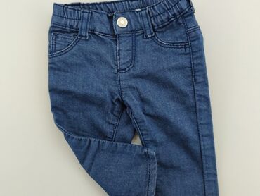 Jeansy: Spodnie jeansowe, 0-3 m, stan - Bardzo dobry