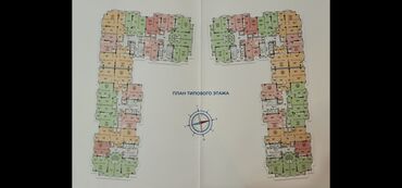 снять жилье в кыргызстане: 2 комнаты, 64 м², Элитка, 6 этаж, ПСО (под самоотделку)