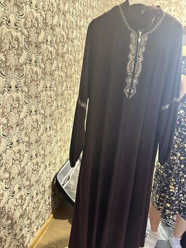 ZAZ: Qadınlar üçün uzun qara abaya dəsti - Klassik uzun kəsim, tam örtülü