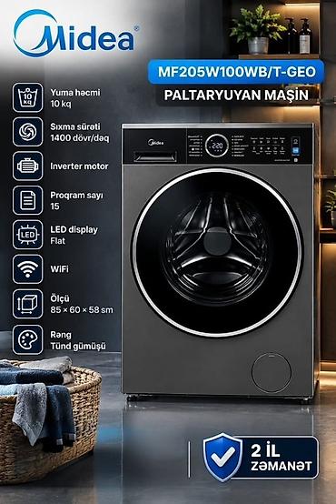 Elektronika: Midea MF205W100WB/T-GEO paltaryuyan maşın - Yuma həcmi: 10 kq - Sıxma — 1