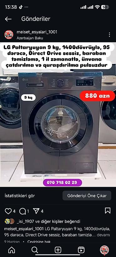 Paltaryuyan maşınlar: Paltaryuyan Anbardan satiş.Qimətlər aşagida qeyd olunub.Ünvana — 130