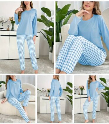 Ev geyimləri, pijamalar: Xanımlara və bəylərə uyğun əla, yüngül və tez quruyan pijamalar. Satış — 3