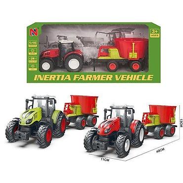 90 patike: Traktor sa prikolicom – igračka za decu 3+ Realističan traktor sa — 1
