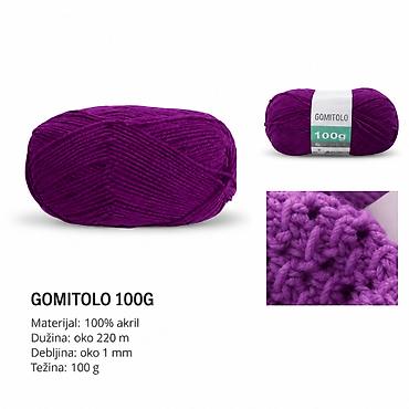 KMT Standardno tanko predivo, ljubičasto – GOMITOLO 100G - Materijal