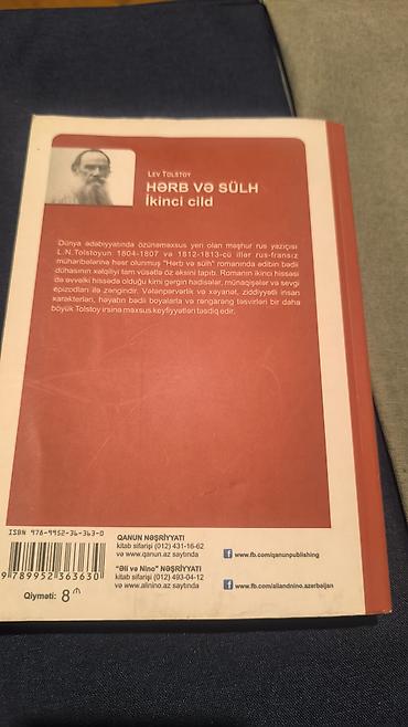 classi: Lev Tolstoy – Hərb və Sülh, İkinci cild (azərbaycanca tərcümə) - — 3