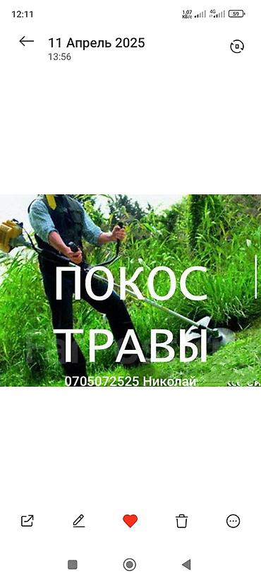 для травы: Уборка территории, Стрижка газона — 4