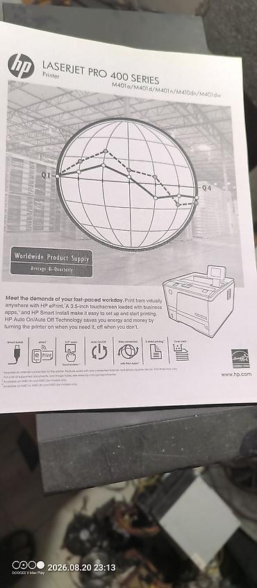 Принтеры: HP LaserJet Pro 400 M401dn — монохромный лазерный принтер с сенсорным — 4