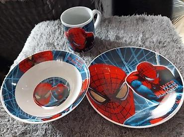 set posuđa za indukciju: SPIDERMAN TRODELNI KERAMICKI SET NOV SPAJDERMEN ZA DECU | Cene nisu — 1