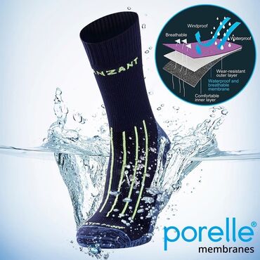 вещи качество: Спортивные носки с дышащей водонепроницаемой мембраной Porelle