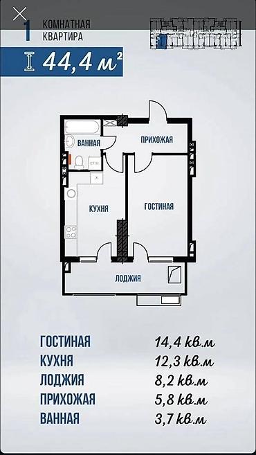 Продажа квартир: 1 комната, 45 м², Элитка, 14 этаж, Евроремонт — 8