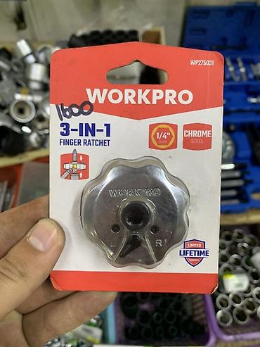 Мини-трещотка WORKPRO 3‑в‑1 (Finger Ratchet), 1/4" drive - Компактная