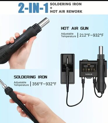 Fenovi za vreli vazduh: 2-u-1 stanica za lemljenje i popravke vrućim vazduhom – iLiBiLiB HX36 — 3