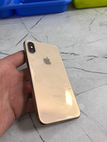 купить айфон 10 про макс бу: IPhone Xs, Колдонулган, 64 ГБ, Алтын, 74 %