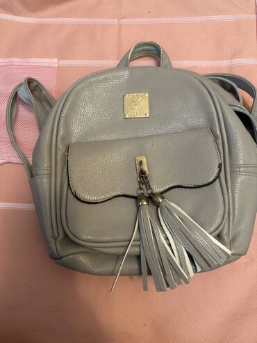 мини рюкзак: Женский мини рюкзак, сиреневого цвета