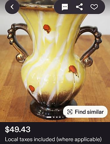 Stare vaze i dekor: Vaza iz 1949 do 1990g.Nemacka- rucni rad. Vaza perfektna, rucni — 11