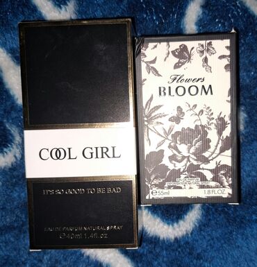 top coat za nokte: Dva ženska parfema:Cool Girl i Flowery Bloom Nova su,nekorišćeno