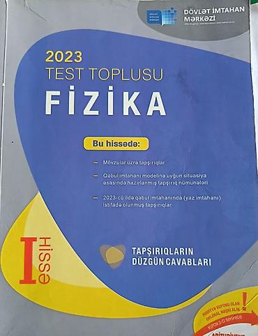 Testlər: Məhsul: 2023 “Test Toplusu – Fizika” (DİM), I və II Hissə hər ikisi 8 — 1