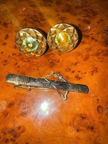 зажимы для галстуков: Kişilər üçün aksessuar dəsti - Tərkib: 1 cüt manjet düyməsi və 1 ədəd — 2