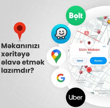 Reklam, çap: "Google Maps" Taxı / Konum / Waze / Uber / Yanqo Sizdə müştəriləriniz