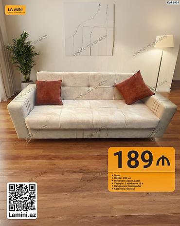 Məhsul: Divan (Kod: 6924) - Ölçü: 200 sm - Mexanizm: Açılan, bazalı lalafo.az -da Məhsul: Divan (Kod: 6924) - Ölçü: 200 sm - Mexanizm: Açılan, bazalı