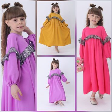 кожа платья: Детское платье, цвет - Розовый, Новый