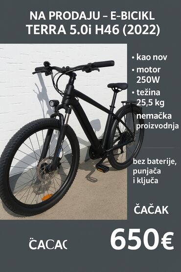Bicikli za odrasle: E-bicikl TERRA 5.0i H46 (2022) - Električni motor 250 W - Težina — 1