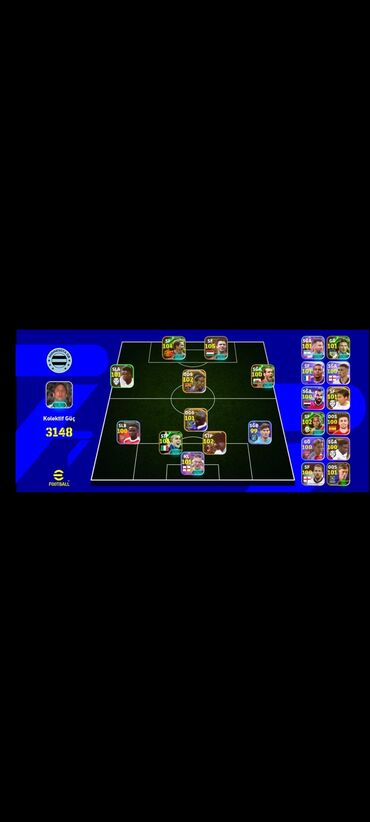PS2 & PS1 (Sony PlayStation 2 & 1): EFootball futbol video oyununun ekran görüntüsü. Oyunda komandanın
