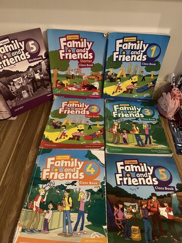 ana dili kitabi: Family Friends Dest sekilde satılır.Starter,1,2,3,4,5 ve 5 workbook