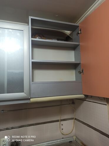 кухонный стол тумба: Кухонный гарнитур, Шкаф, цвет - Серый, Б/у