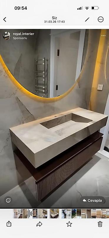 skaf: Hamam otağı üçün müasir mebel və lavabo həlləri təqdim olunur — 3