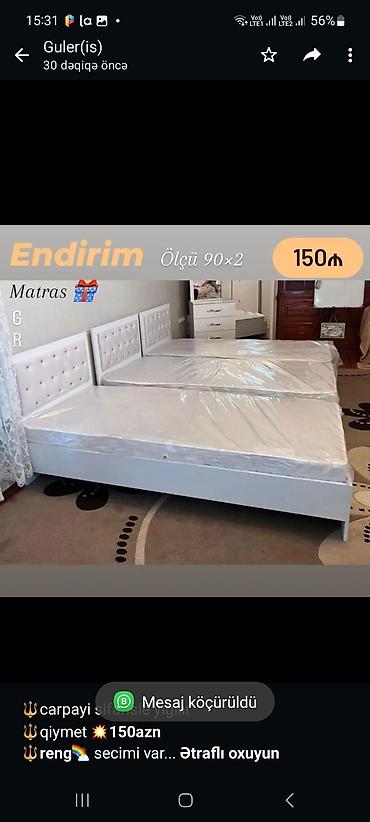 güler: 🔱carpayi sifarisle yıgılır 🔱qiymet *💥150azn* *🔱reng*🌈 secimi var — 1