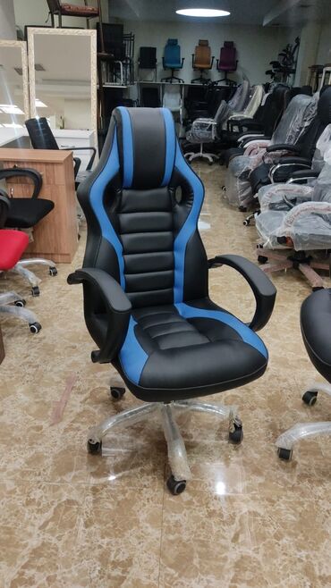 Ofis və oyun kresloları: Yeni, Təkərli, Qolları tənzimlənmir, Dəri — 2