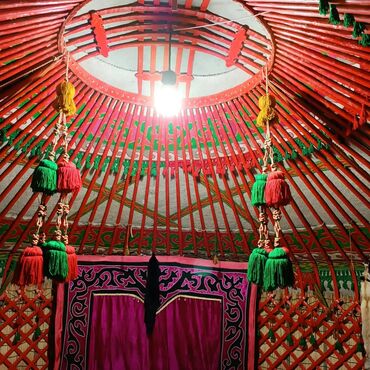 Аренда юрт: Аренда юрты, Каркас Деревянный, 85 баш, Стол, Стулья, Казан — 9