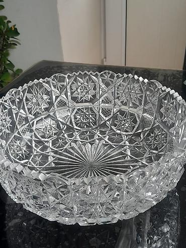 xrustal stakan: Kəsimli kristal qab - Material: ağır kəsimli kristal şüşə - Dizayn — 1