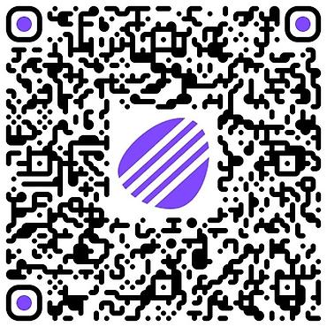 microsoft office: QR‑код с логотипом в фиолетовых тонах - Тип: статический/динамический — 1