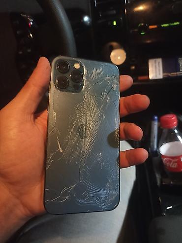 2 ci el komputer: IPhone 12 Pro, 256 GB, Pacific Blue, Qırıq — 1