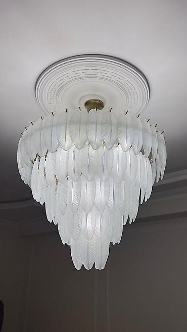 Çılçıraq, 10 və daha çox lampa, Şüşə