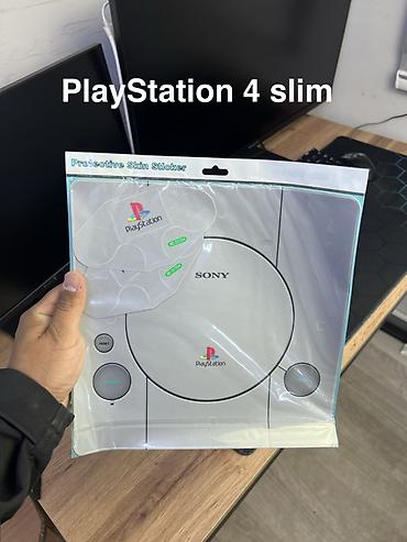 Видеоигры и приставки: Наклейки-скины для PlayStation 4 Модели: для PS4 Slim и PS4 Pro — 3