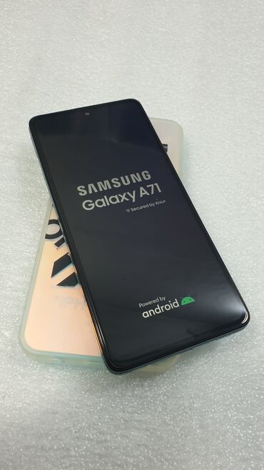 материнские платы ddr4: Samsung Galaxy A71 5G, Б/у, 128 ГБ, цвет - Голубой, 2 SIM