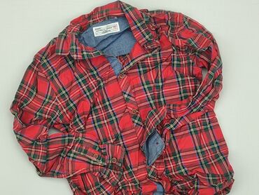 jesieńny kombinezon: Shirt 5-6 years, condition - Very good, pattern - Cell, color - Red